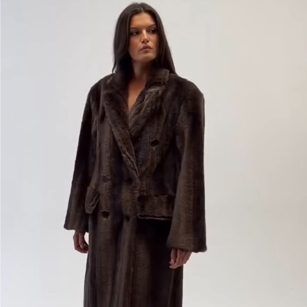 WeWoreWhat Dark Brown Faux Fur Coat